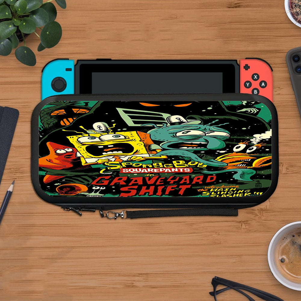 Spongebob Squarepants Graveyard Shift Poster Protective Carry Switch Nintendo Switch 2 Case