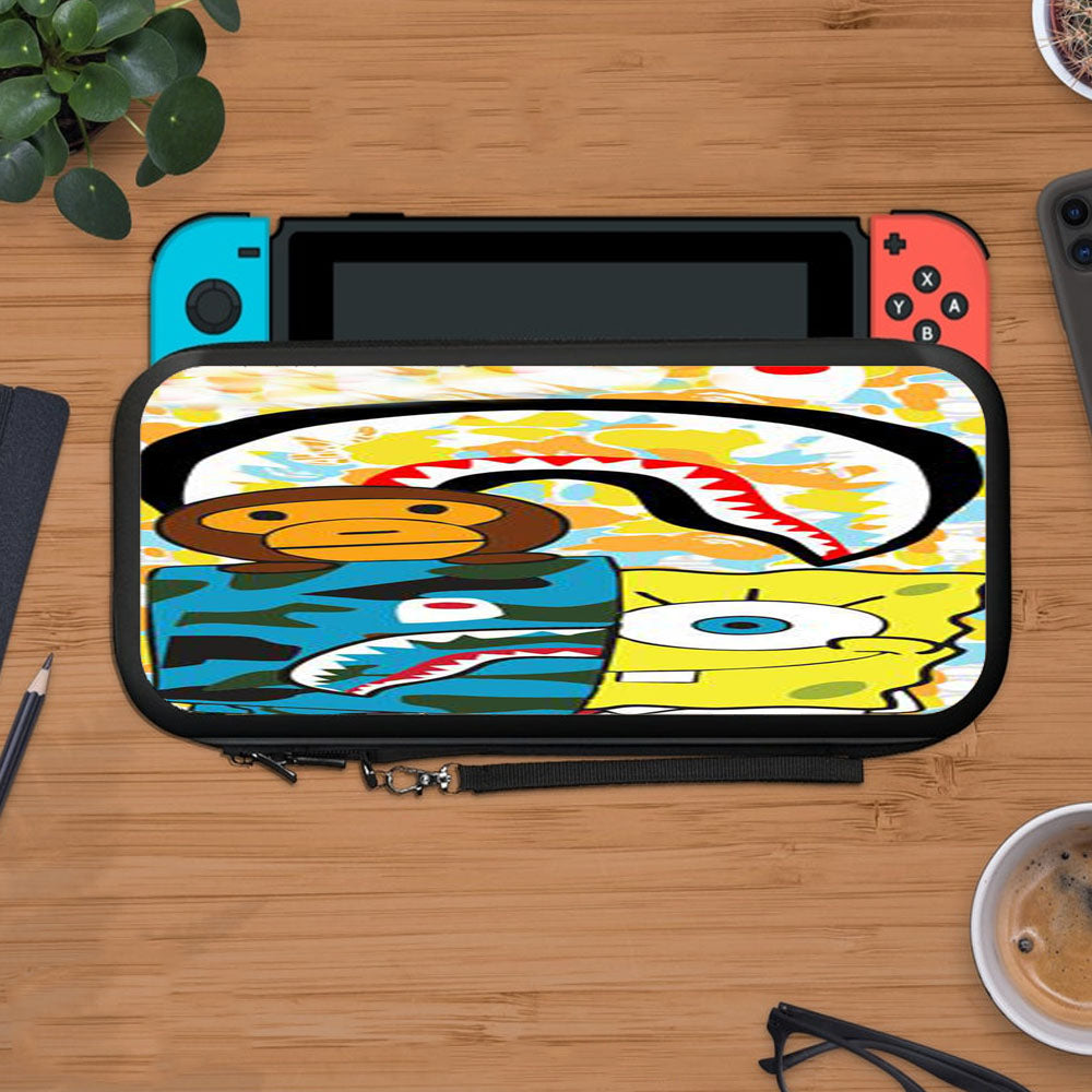 Spongebob Wearing A Bape Protective Carry Switch Nintendo Switch 2 Case