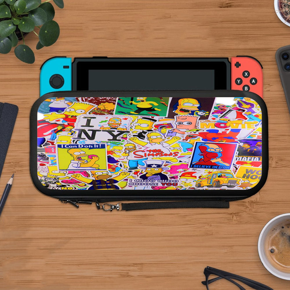 Sticker I Love The Simpsons Bart Homer Collage Protective Carry Switch Nintendo Switch 2 Case