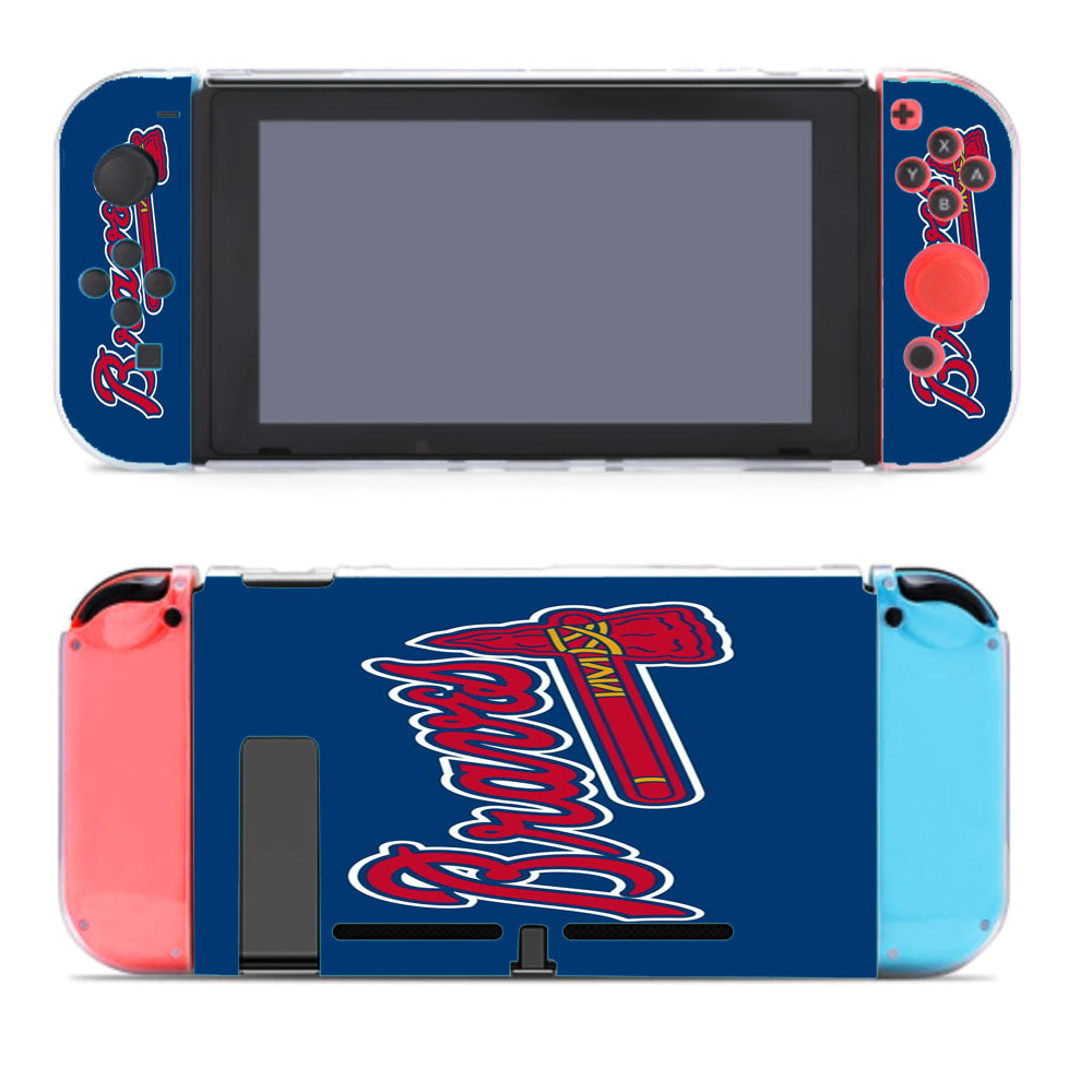 Atlanta Braves Red Blue Logo Nintendo Switch Cover Case