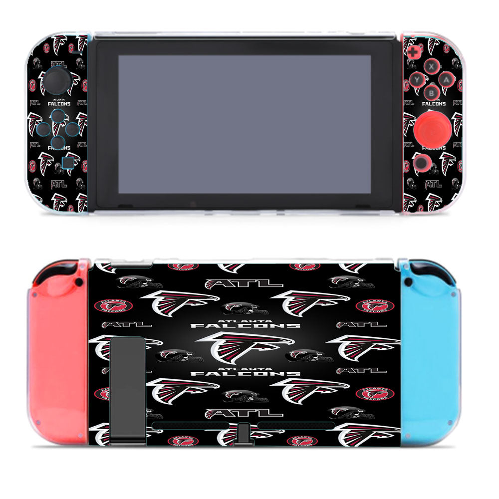 Atlanta Falcons Logo Pattern Black Nintendo Switch Cover Case