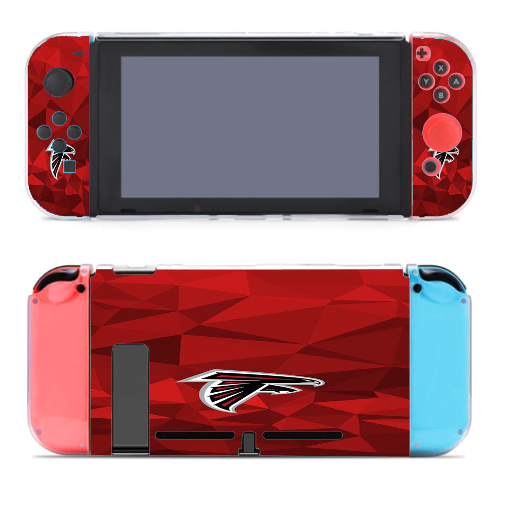 Atlanta Falcons Red Geometric Nintendo Switch Cover Case
