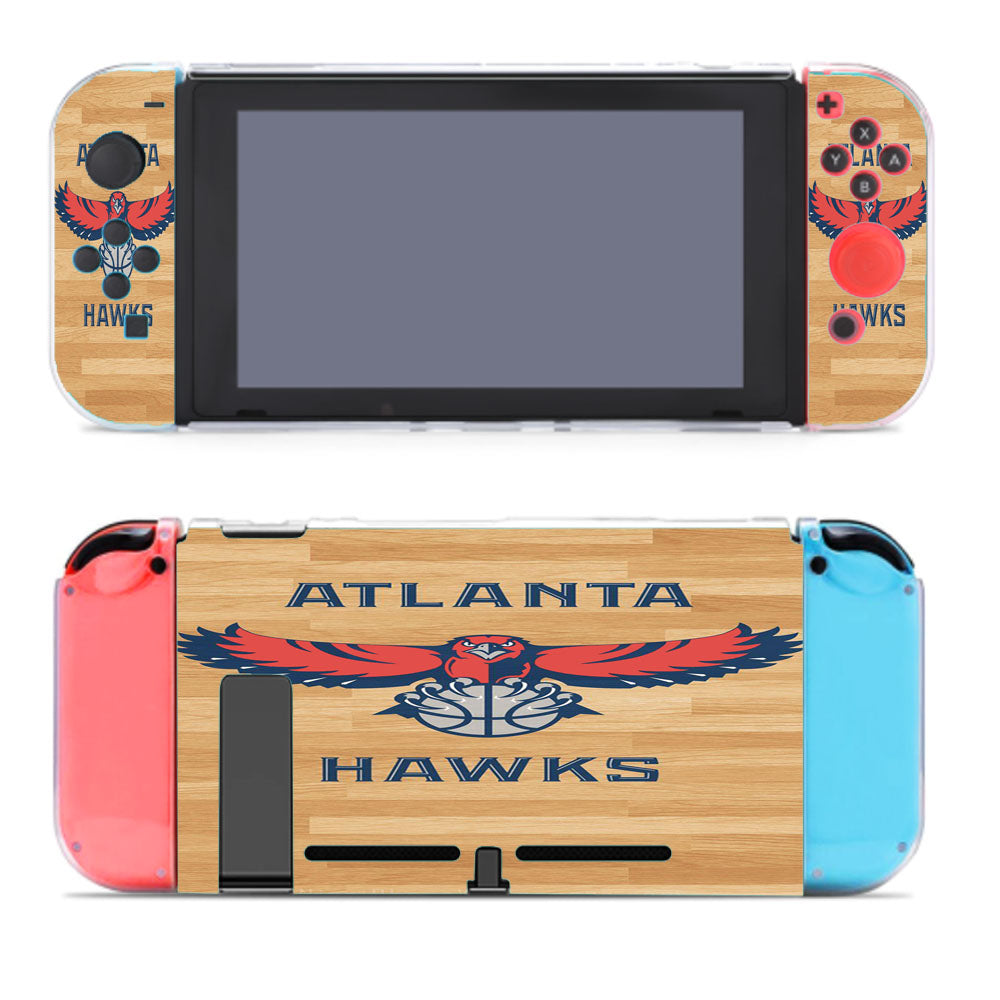 Atlanta Hawks Nba Wood Logo Nintendo Switch Cover Case