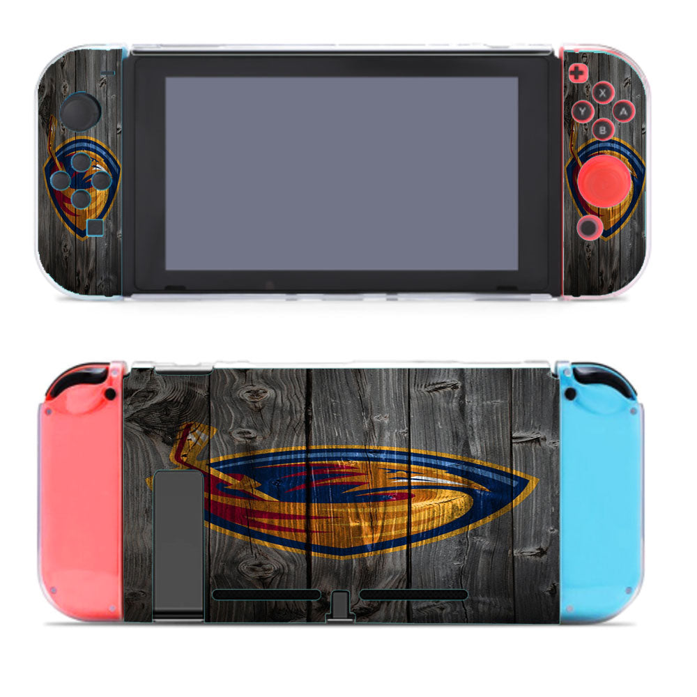 Atlanta Thrashers Nhl Wood Logo Wallpaper Nintendo Switch Cover Case
