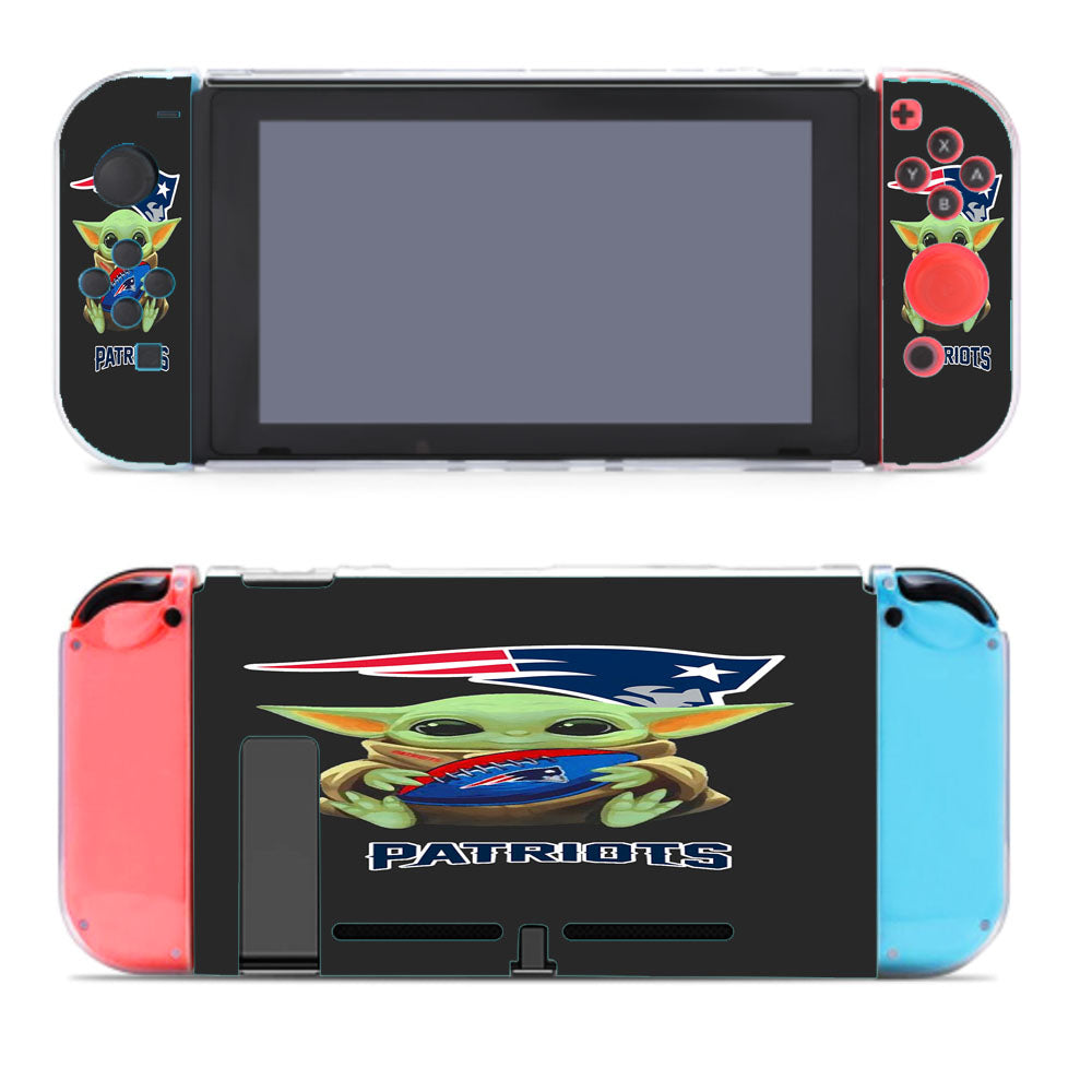 Baby Yoda Hug New England Patriots Mandalorian Nintendo Switch Cover Case