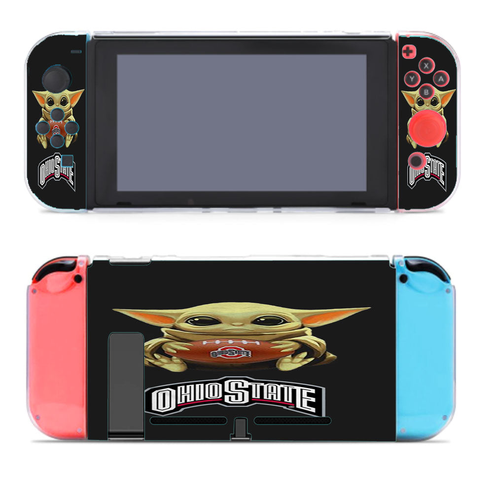 Baby Yoda Hug Ohio State Buckeyes Mandalorian Nintendo Switch Cover Case