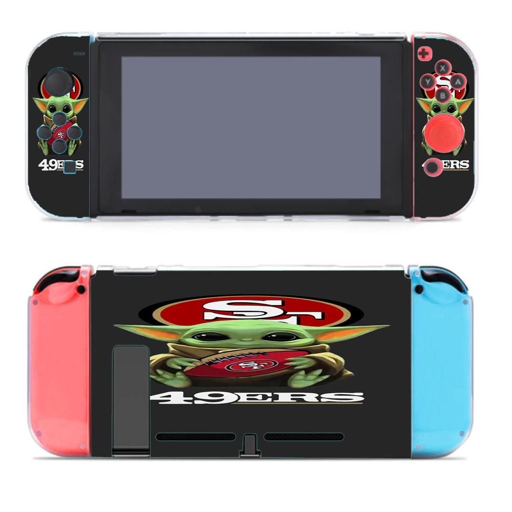 Baby Yoda Hug San Francisco 49Ers Mandalorian Nintendo Switch Cover Case