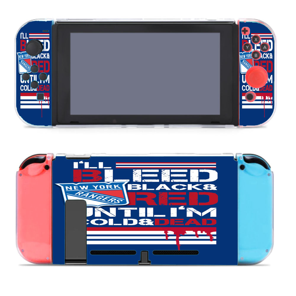 Bleed Black And Red New York Rangers Nintendo Switch Cover Case