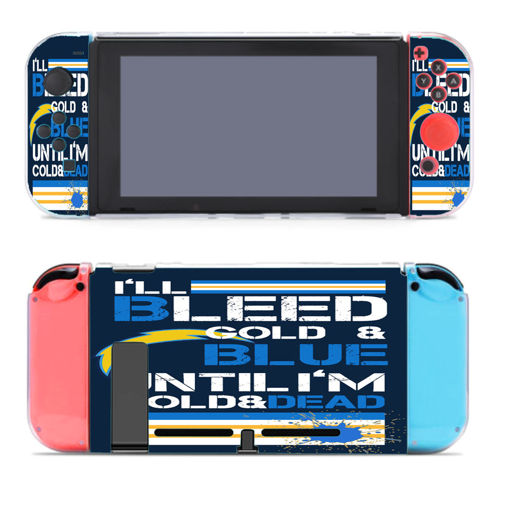 Bleed Gold And Blue San Diego Chargers Nintendo Switch Cover Case