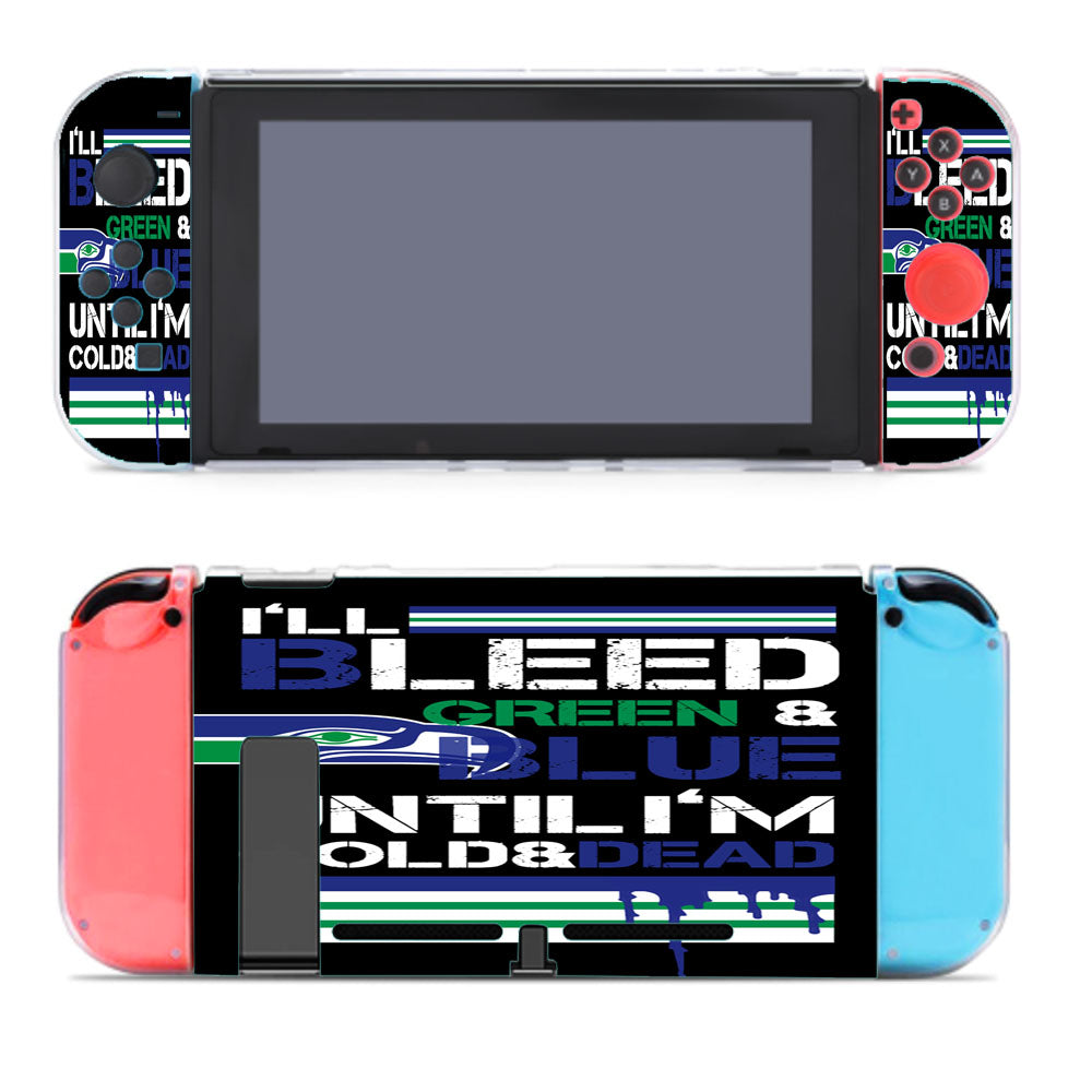 Bleed Green And Blue Seattle Seahawks Nintendo Switch Cover Case