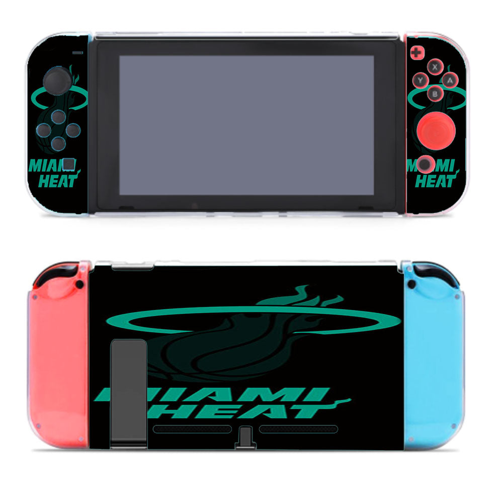 Blue Black Miami Heat Nintendo Switch Cover Case