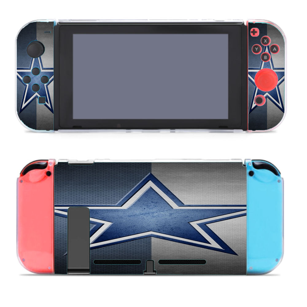 Blue Grey Star Symbol Dallas Cowboys Logo Nintendo Switch Cover Case
