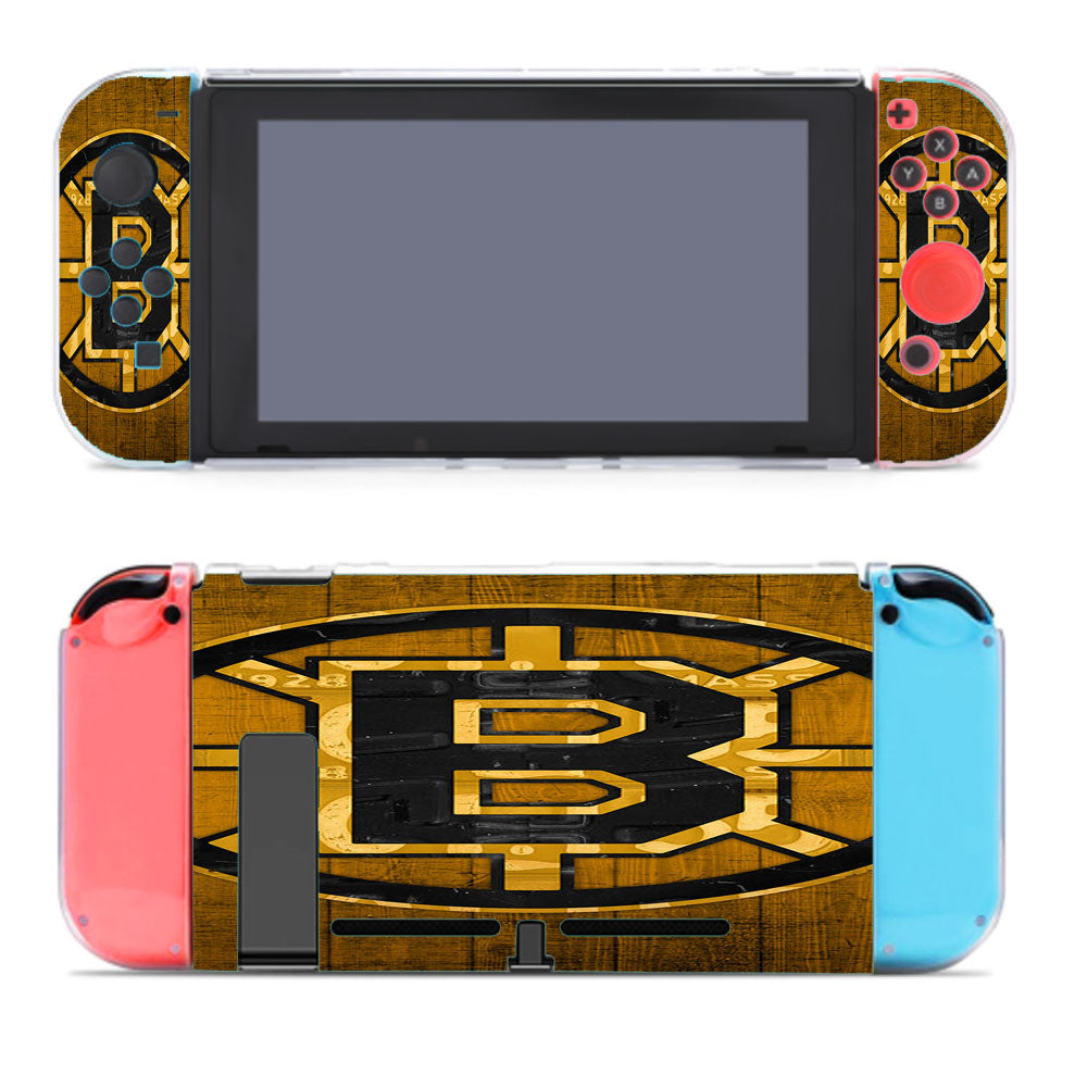 Boston Bruins Art Wood Texture Logo Nintendo Switch Cover Case