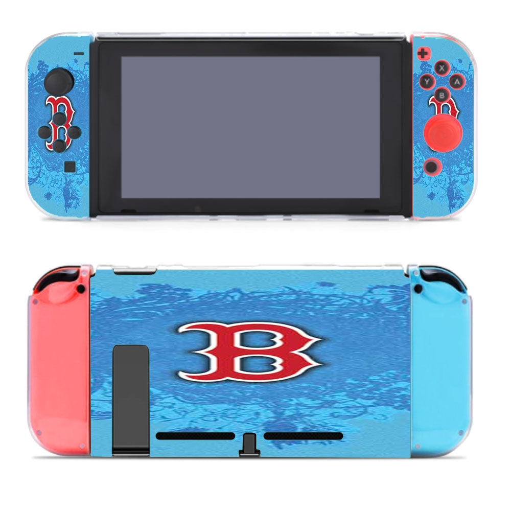 Boston Red Sox Logo On Blue Blur Nintendo Switch Cover Case