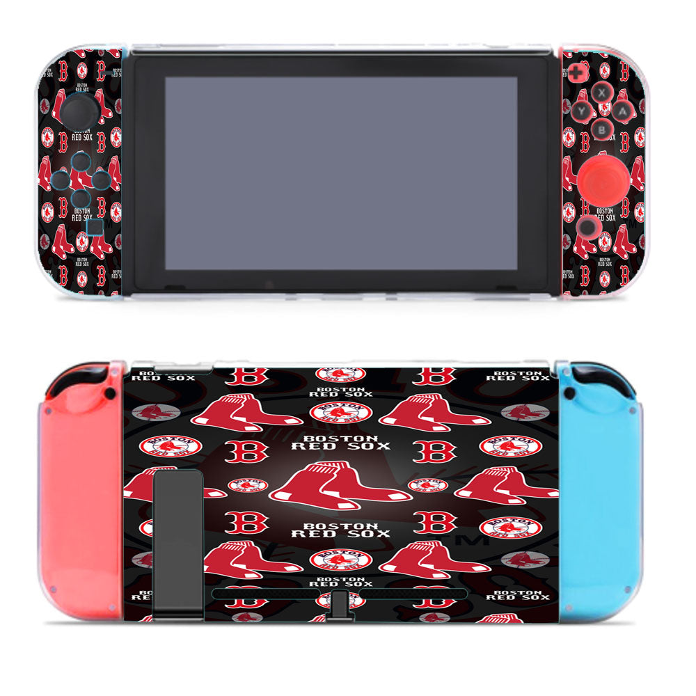 Boston Red Sox Logo Pattern Black Nintendo Switch Cover Case