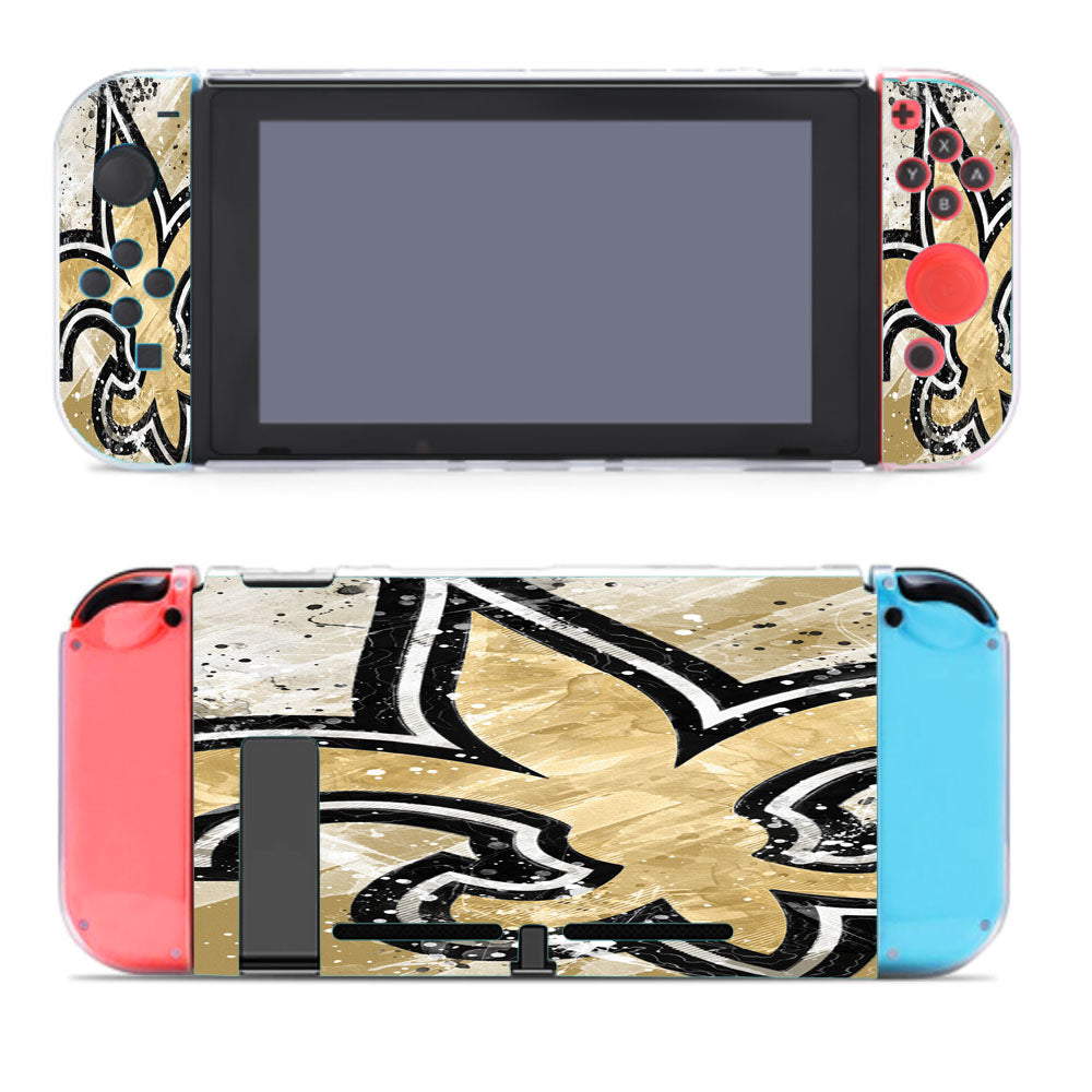 Brush Splat Art Wallpaper New Orleans Saints Nintendo Switch Cover Case