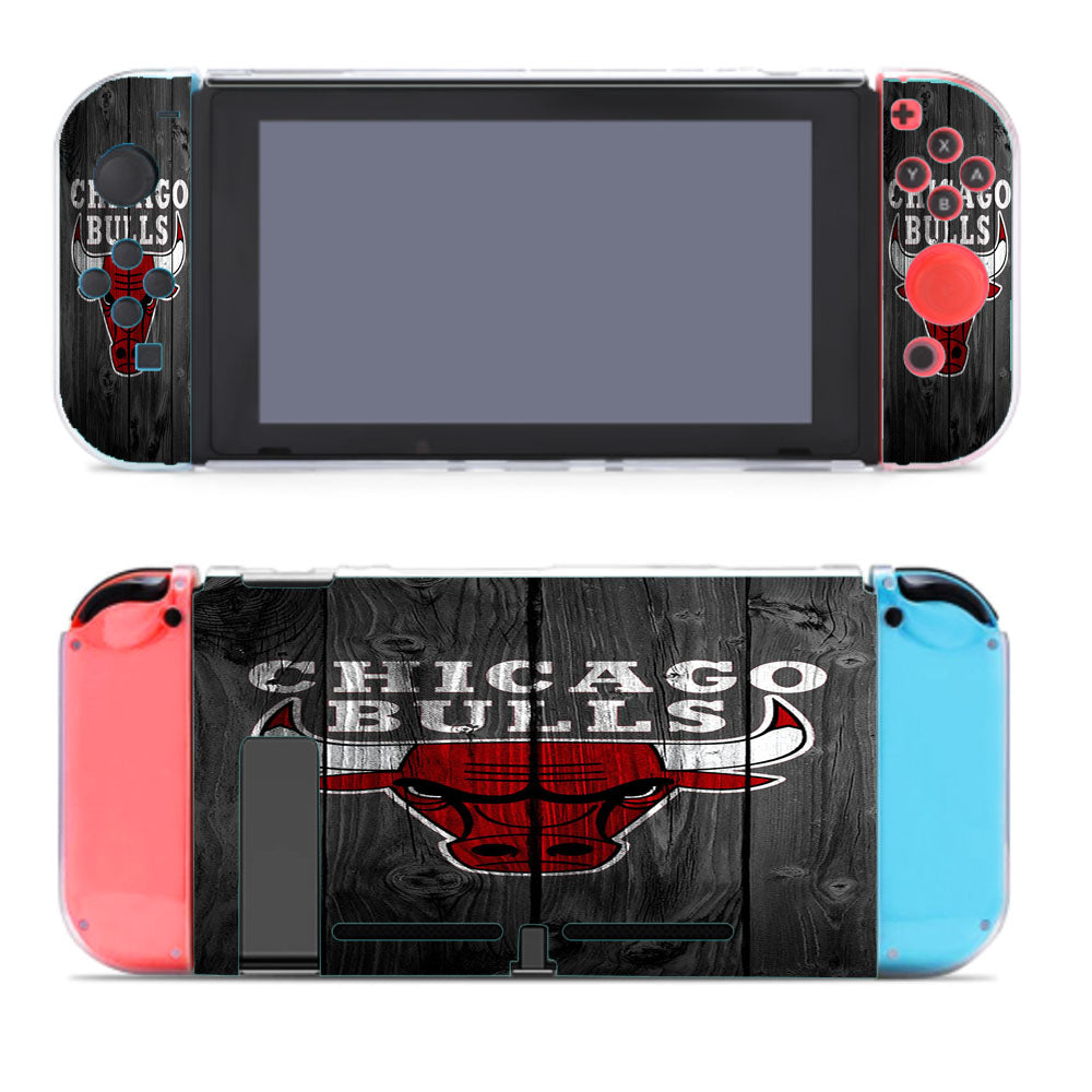 Chicago Bulls Wooden Nintendo Switch Cover Case
