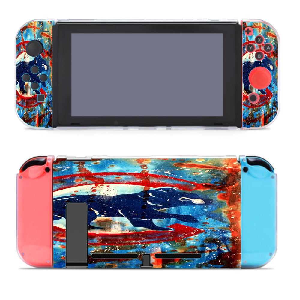 Chicago Cubs Brushes Splatter Art Nintendo Switch Cover Case