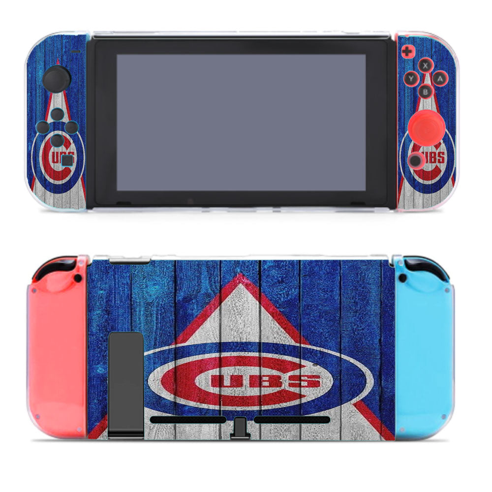 Chicago Cubs In Wood Background Nintendo Switch Cover Case