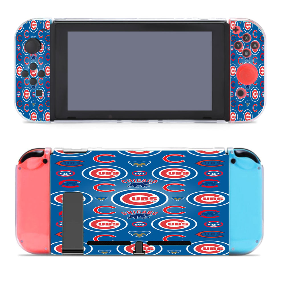 Chicago Cubs Logo Pattern Blue Nintendo Switch Cover Case