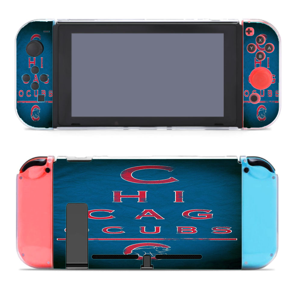Chicago Cubs Mlb Blue Wallpaper Minimalist Nintendo Switch Cover Case