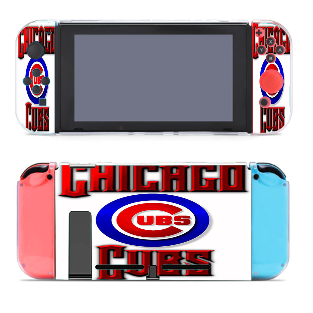 Chicago Cubs Red Text Chrome Nintendo Switch Cover Case