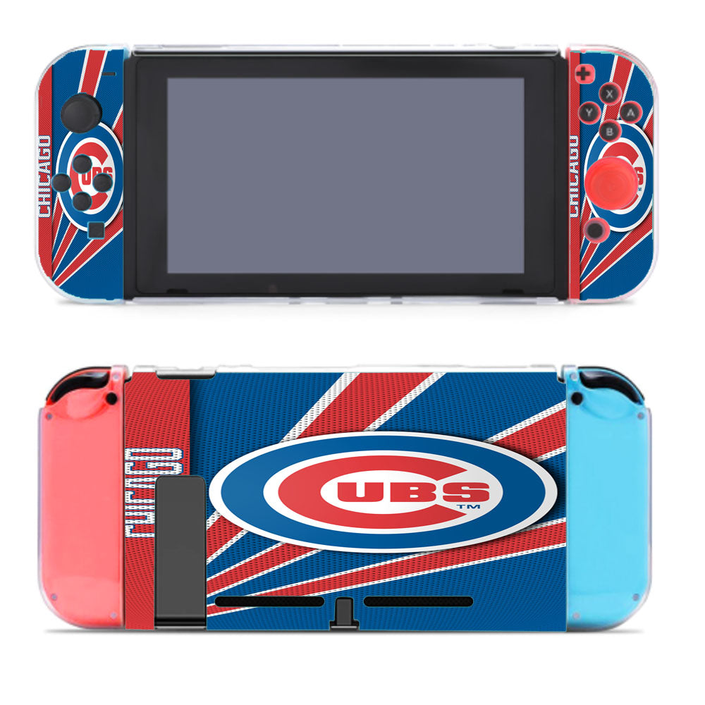 Chicago Cubs Stripe Wallpaper Nintendo Switch Cover Case