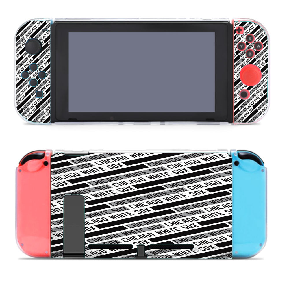 Chicago White Sox Black White Pattern Nintendo Switch Cover Case