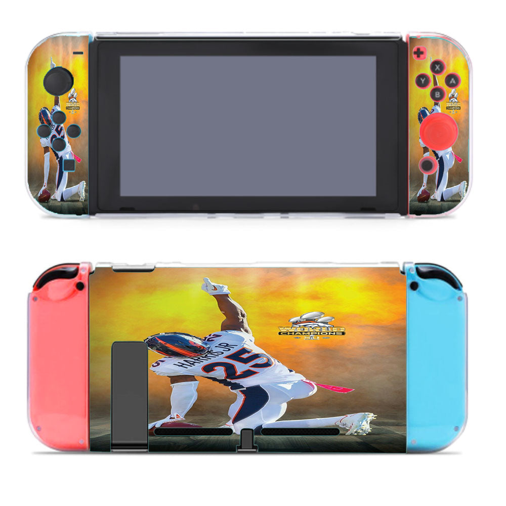 Chris Harris Jr Broncos World Champions Nfl Wallpaper Nintendo Switch Cover Case
