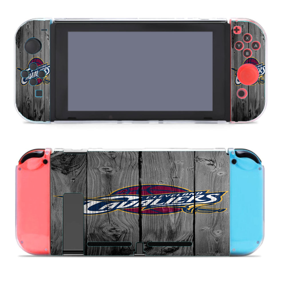 Cleveland Cavaliers Nba Logo Dark Wood Wallpaper Nintendo Switch Cover Case