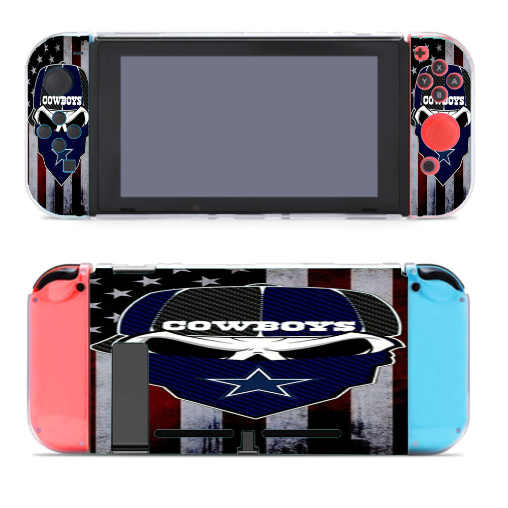Dallas Cowboys Skull Usa Flag Nintendo Switch Cover Case