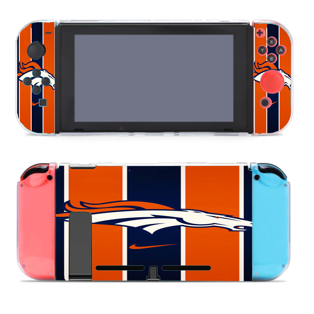 Denver Broncos Logo Stripes Nintendo Switch Cover Case