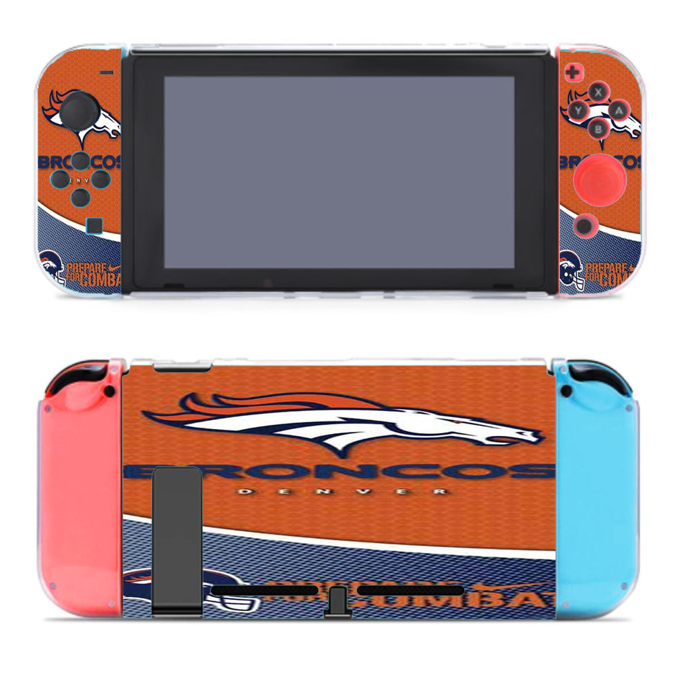 Denver Broncos Orange Blue Nintendo Switch Cover Case