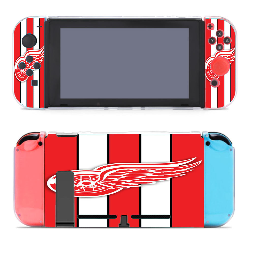 Detroit Red Wings Stripe Football Logo Nintendo Switch Cover Case