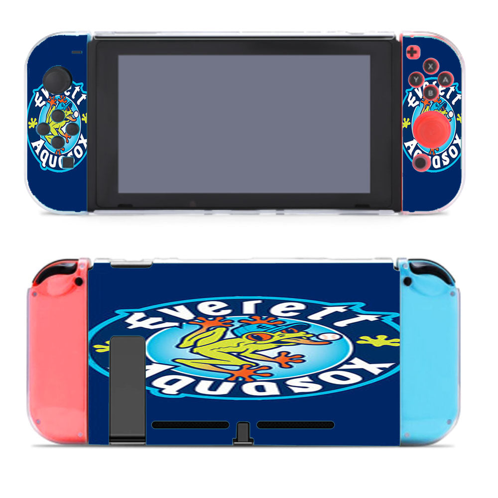 Everett Aquasox Baseball Logo Blue Nintendo Switch Cover Case