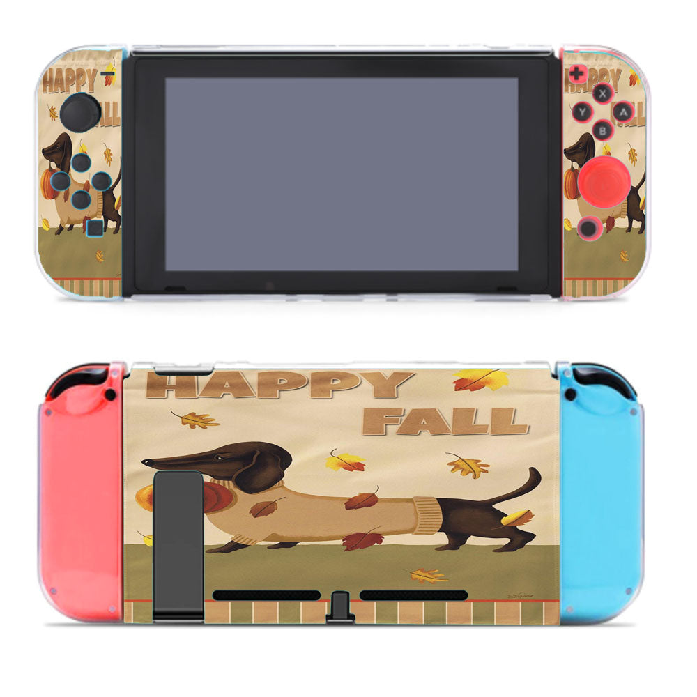Fall Dachshund Nintendo Switch Cover Case