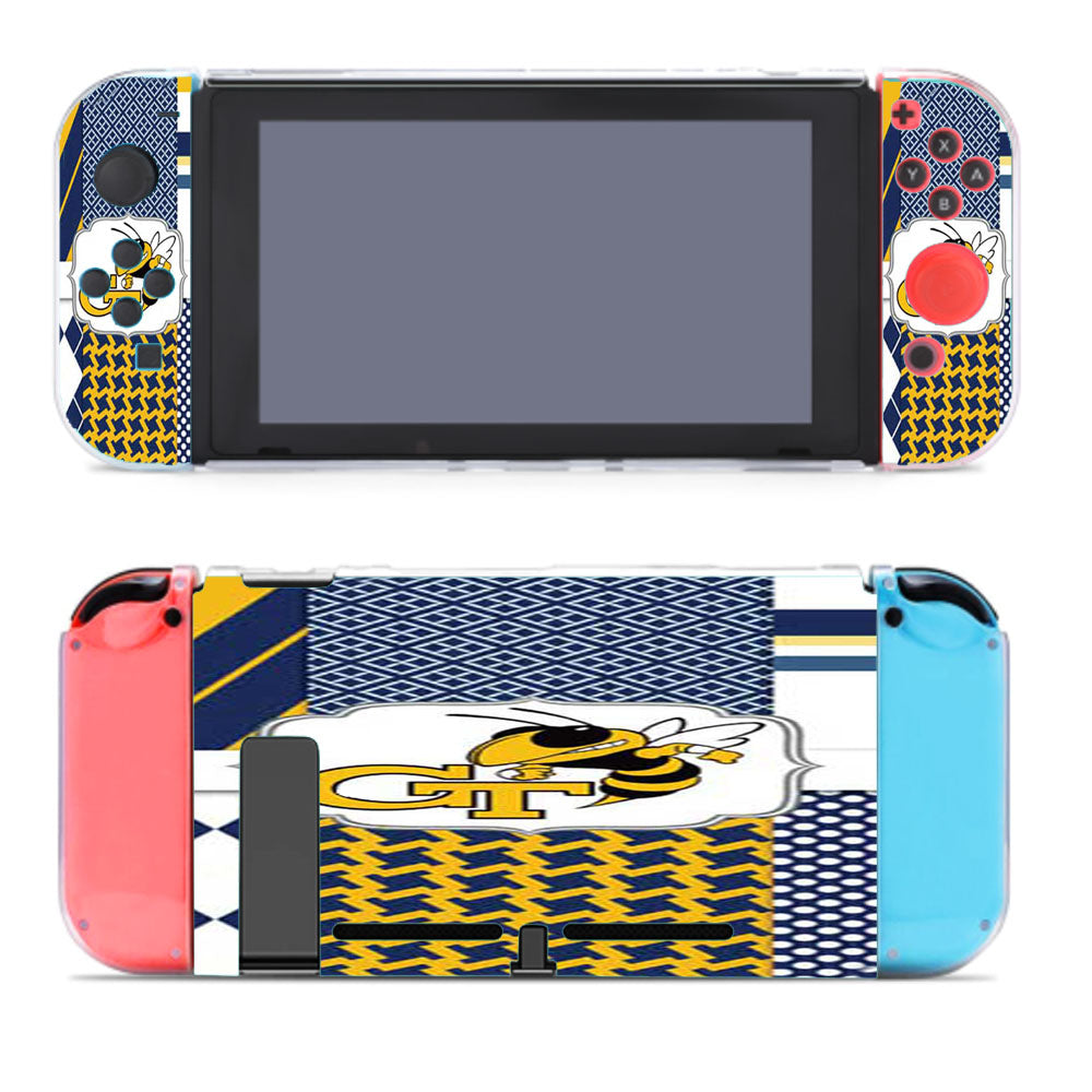 Georgia Tech Bkg Pattern Logo Nintendo Switch Cover Case