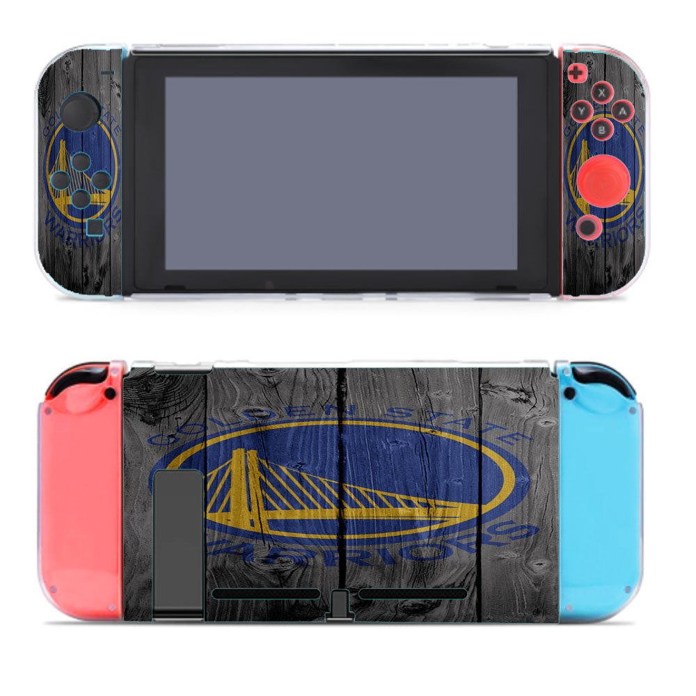 Golden State Warriors Nba Logo Dark Wood Wallpaper Nintendo Switch Cover Case