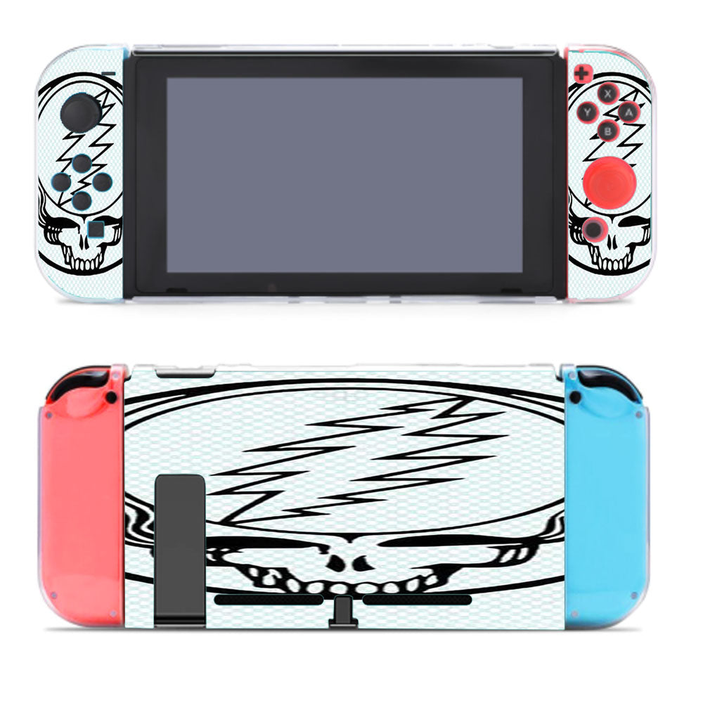 Grateful Dead Logo Outline Checkered Nintendo Switch Cover Case
