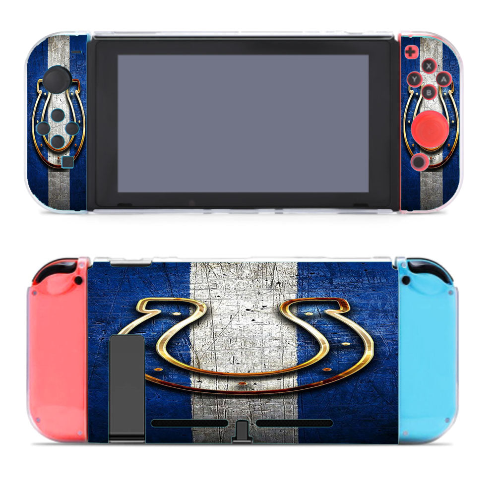 Indianapolis Colts Logo Stripes Nintendo Switch Cover Case