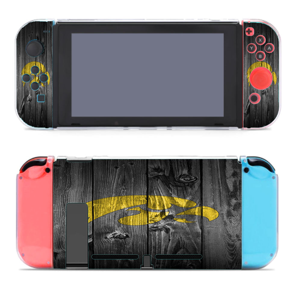 Iowa Hawkeyes Nba Logo Dark Wood Wallpaper Nintendo Switch Cover Case