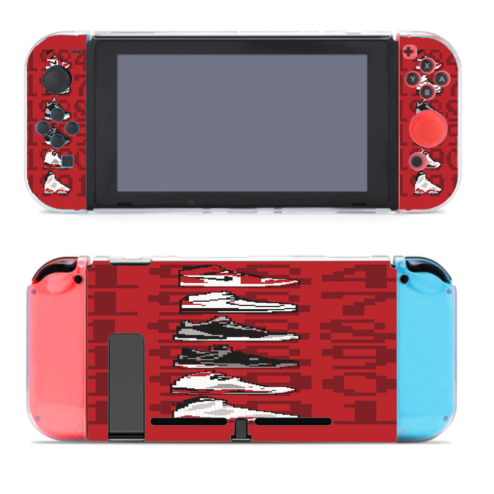 Jordan Sneaker Collection 8 Bit Style Nintendo Switch Cover Case