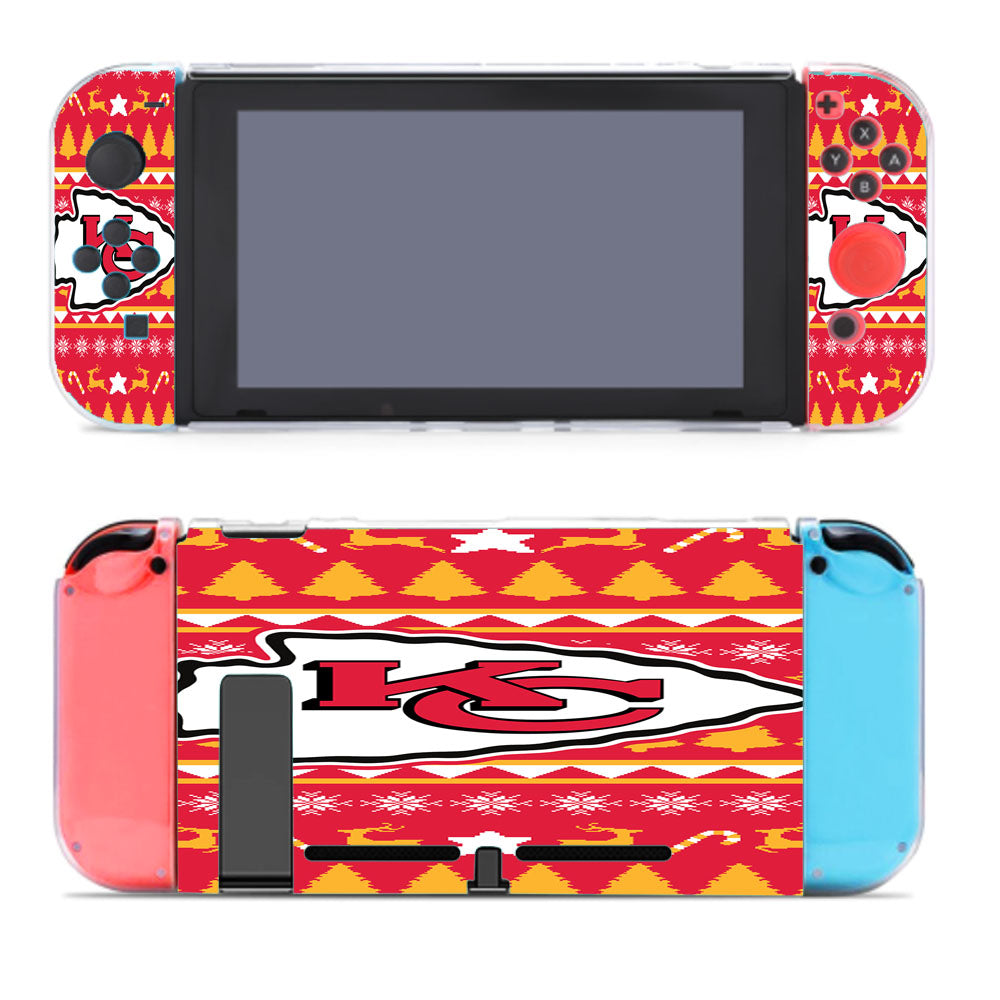 Kansas City Chiefs Christmas Sweater Nintendo Switch Cover Case