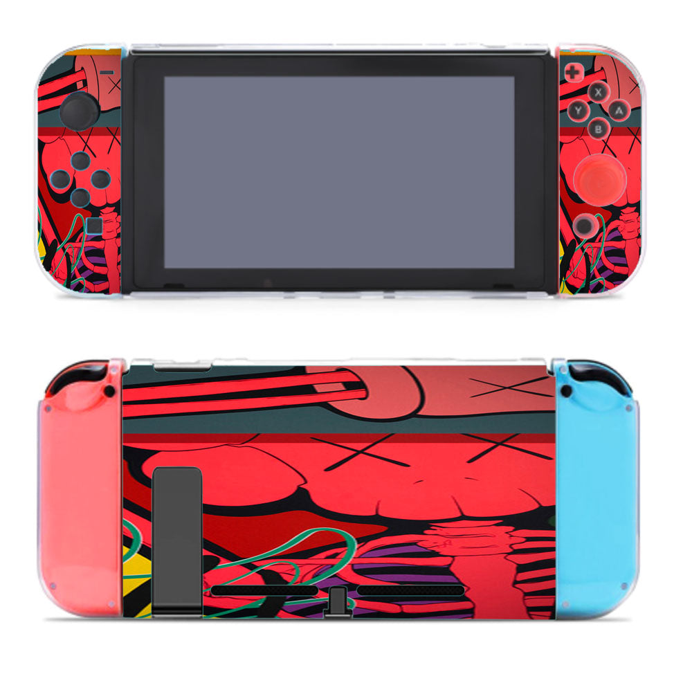 Kaws Mural Color Red Nintendo Switch Cover Case