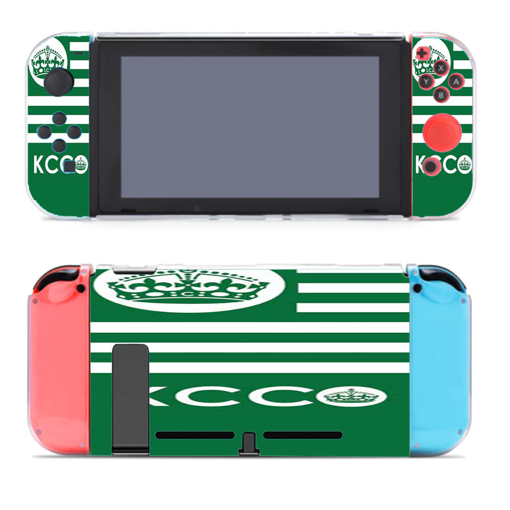 Keep Calm Chive On Green Shape Nintendo Switch Cover Case