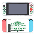 Keep Calm Chive On Green White Nintendo Switch Cover Case