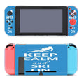 Keep Calm Ski On Blue Bkg Nintendo Switch Cover Case