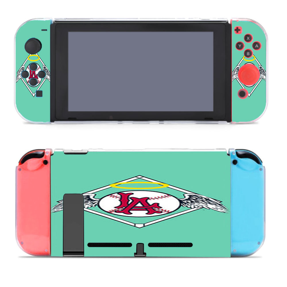 La Baseball Logo Light Blue Nintendo Switch Cover Case
