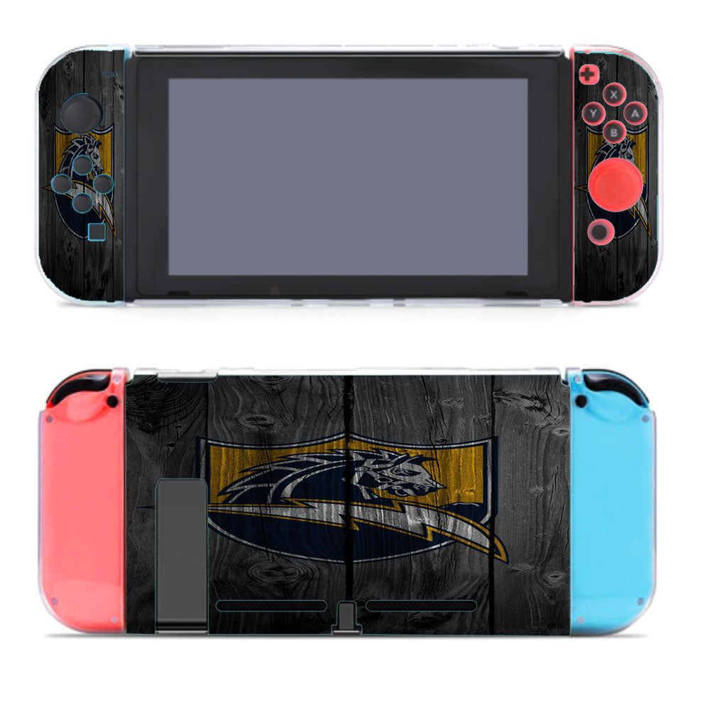 Los Angeles Chargers Logo Dark Wood Wallpaper Nintendo Switch Cover Case