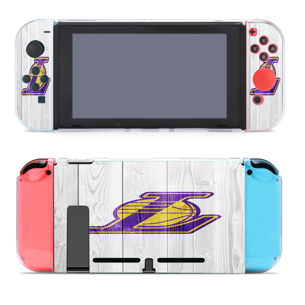 Los Angeles Lakers Nba Logo White Wood Wallpaper 2 Nintendo Switch Cover Case